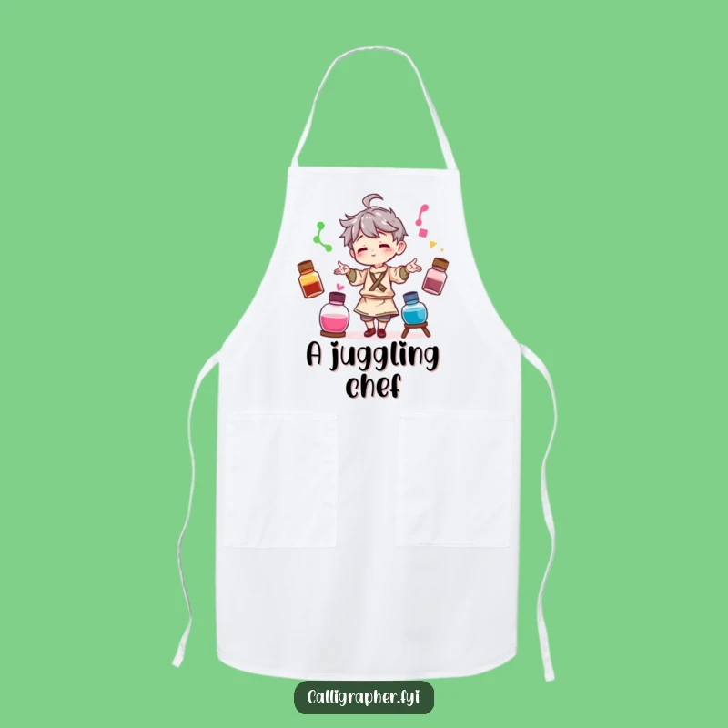 Funny Artist Juggling Apron: Colorful Bottles Protecting Clothes, Practical Funny Gift