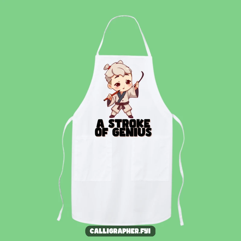 Funny Artist Calligraphy Apron: Dramatic Character Protecting Clothes, Practical Funny Gift