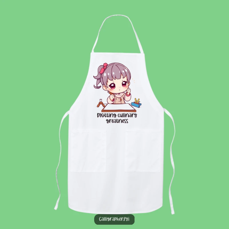 Funny Artist Pencil Pose Apron: Thoughtful Creator Protecting Clothes, Practical Funny Gift