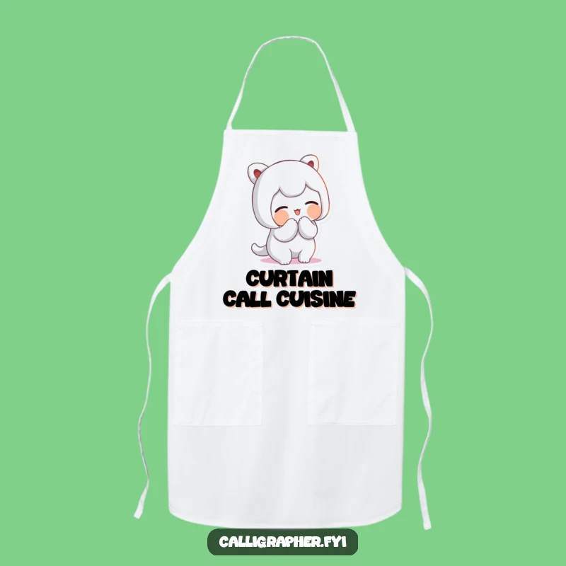 Funny Artistic Bow Apron - Cute Character Proud Smile Chef Gift