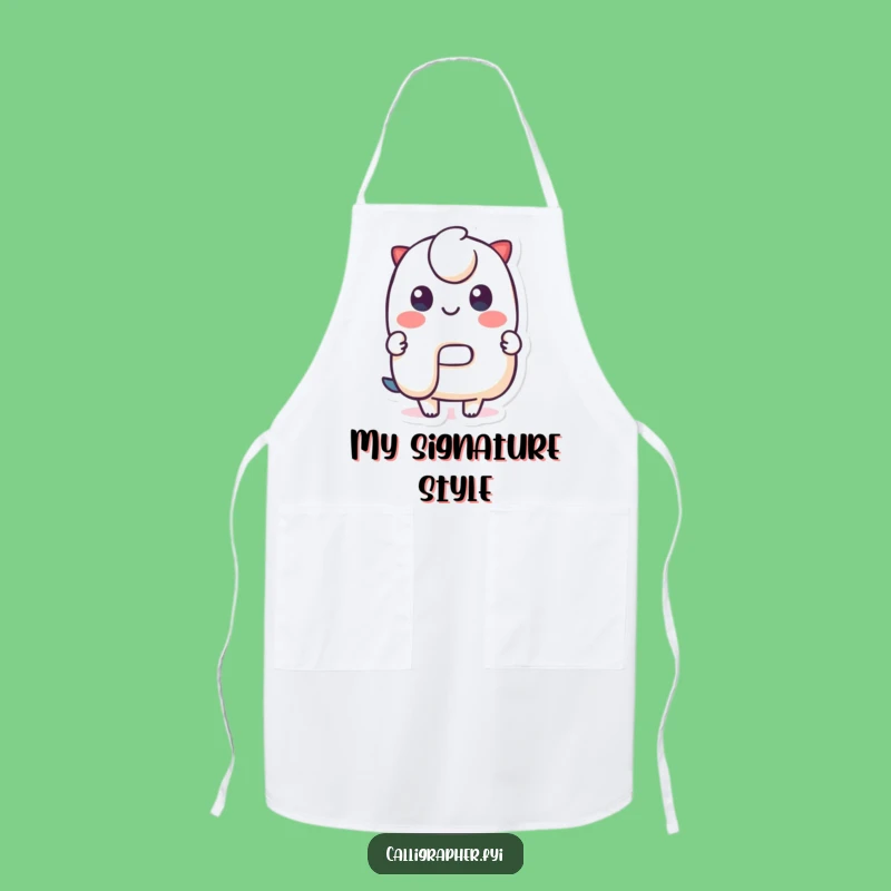 Funny Chef's Letter Apron: Cute Character Kitchen Fashion Gift