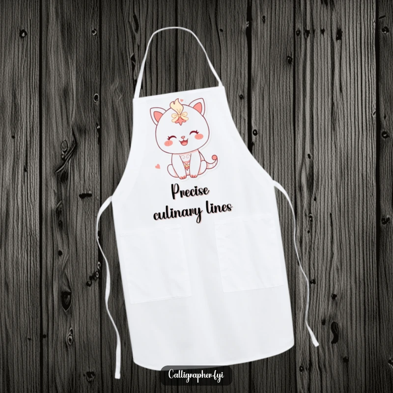 Funny Apron with a happy character meticulously drawing an intricate pattern, keeping you clean while you create.