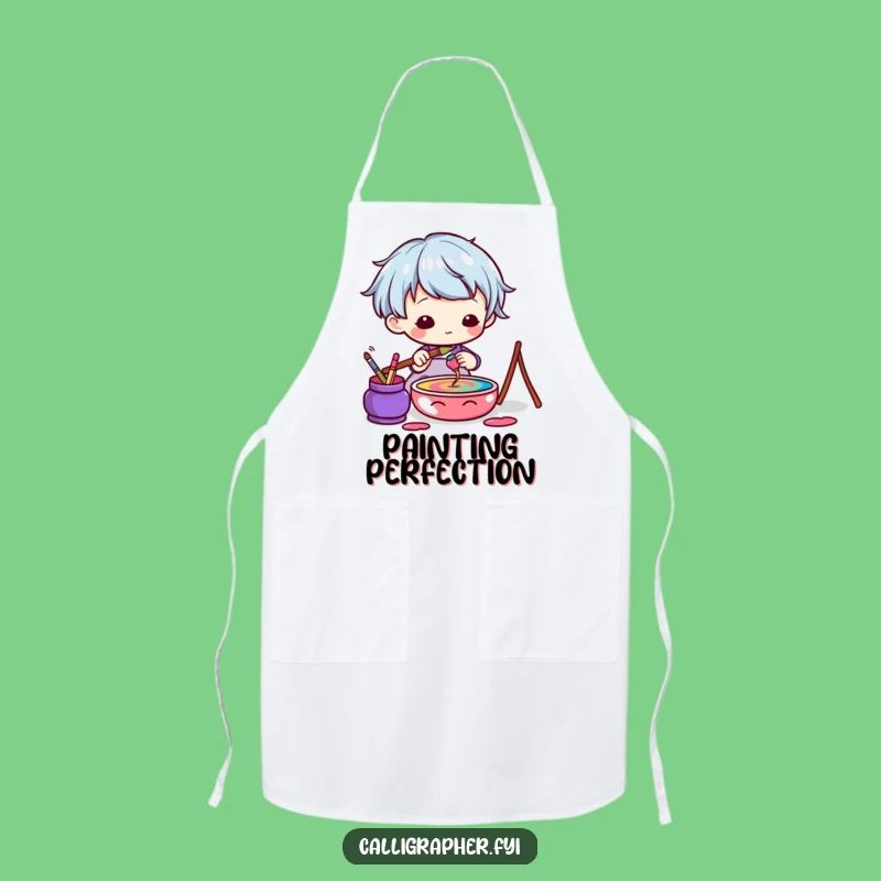 Funny Kawaii Artist Apron - Colorful Creations Kitchen Gift