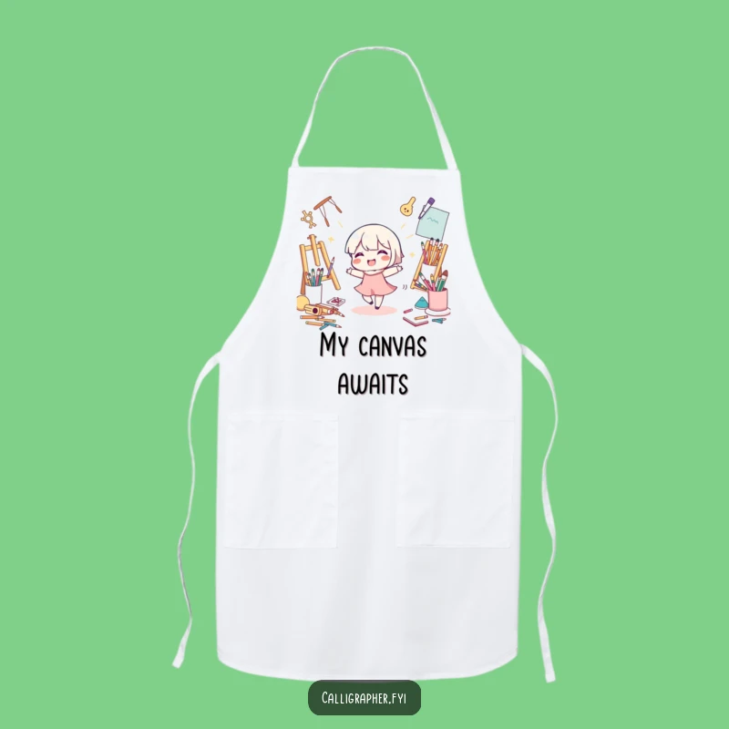 Funny Artist's Apron: Creative Dance Character, Kitchen Gift