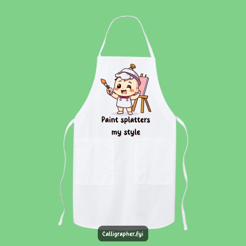 Funny Artist Apron - Cheerful Character Painting, Protect Your Clothes with Artistic Humor
