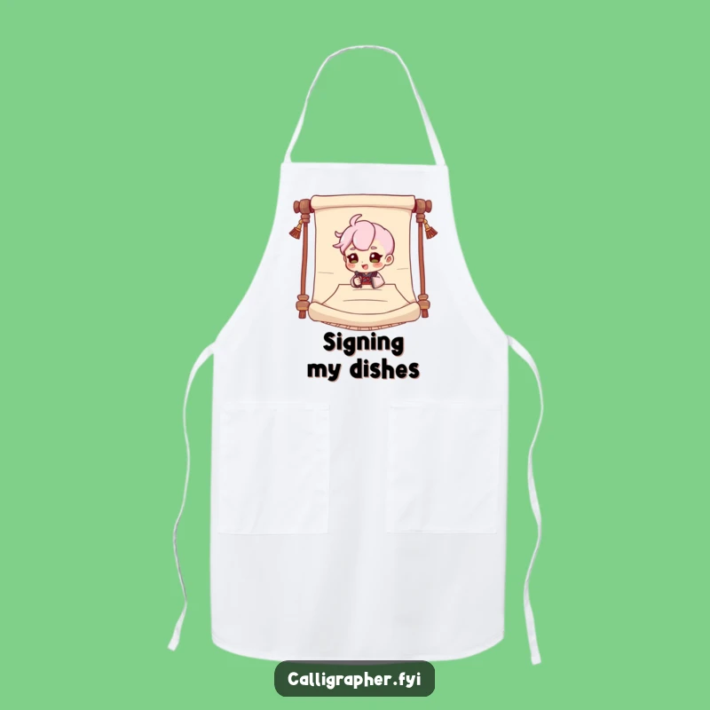 Funny Signing Character Apron: Cook with Comedy and Grand Gestures!