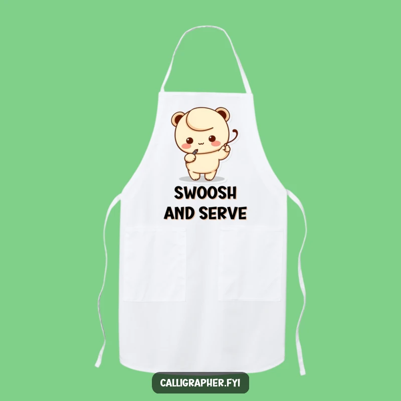 Funny Calligraphy Kawaii Pen Apron - Protect Your Clothes While Creating Art
