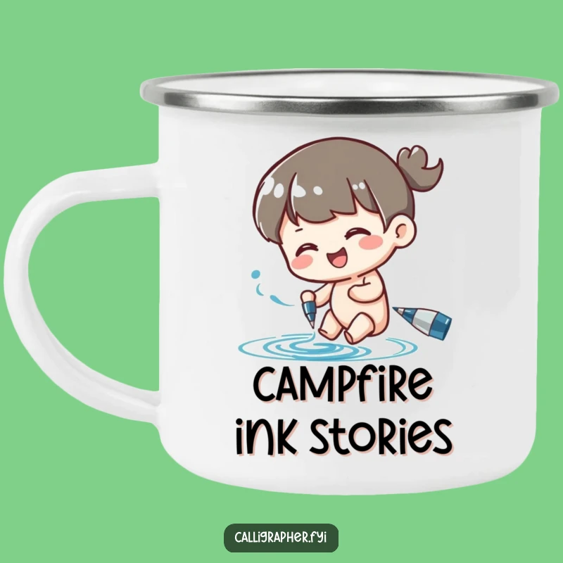 Funny Ink Swirl Camping Mug: Fuel Your Creativity Outdoors