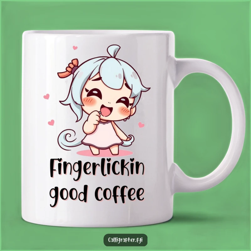 Funny Artist Finger Paint Mug: Giggling Character Artist's Swirls, Perfect Funny Gift