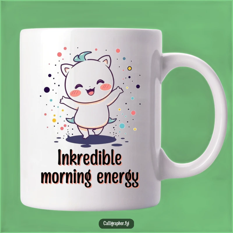 Funny Kawaii Artist Dancing Mug - A Hilarious Splatter Art Gift for Creatives