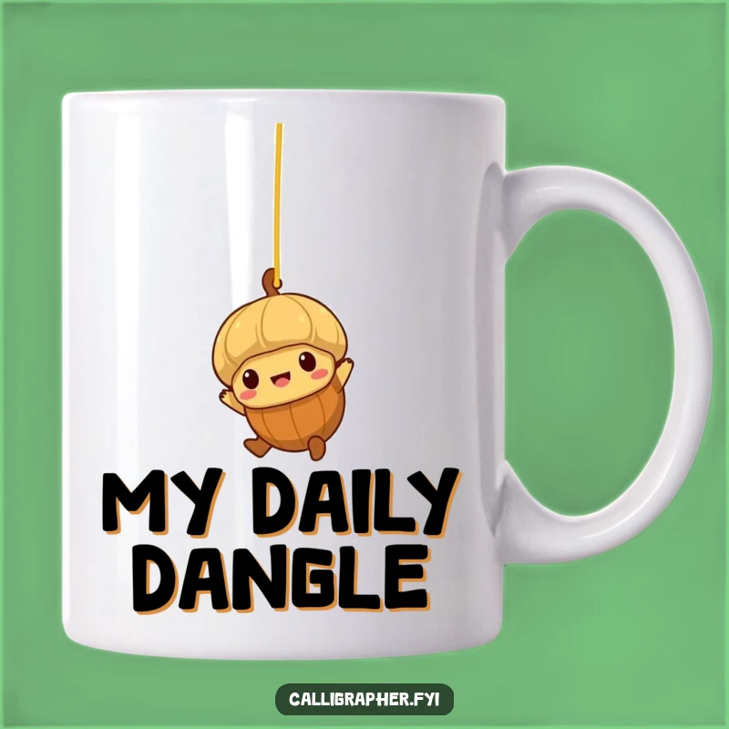 Funny Acorn Spaghetti Swing Mug: Brave Nut's Adventure, Humorous Gift!