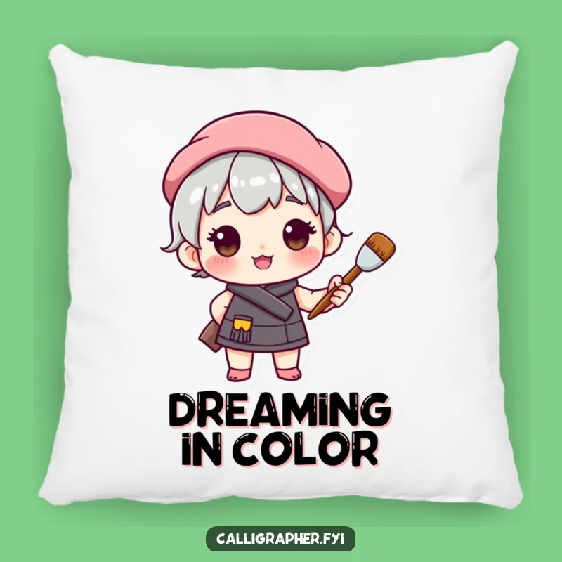 Funny Artist Beret Pillow: Cozy Comfort for Creative Souls