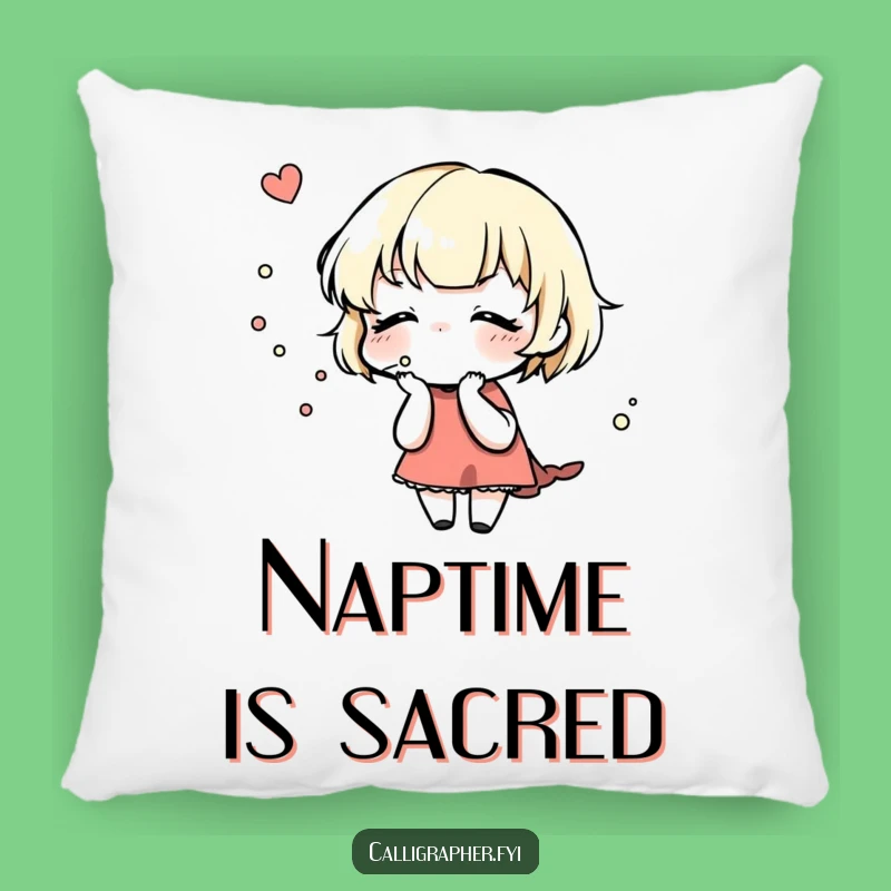 Funny Craft Comfort Pillow: Ink Design Character, Cozy Gift