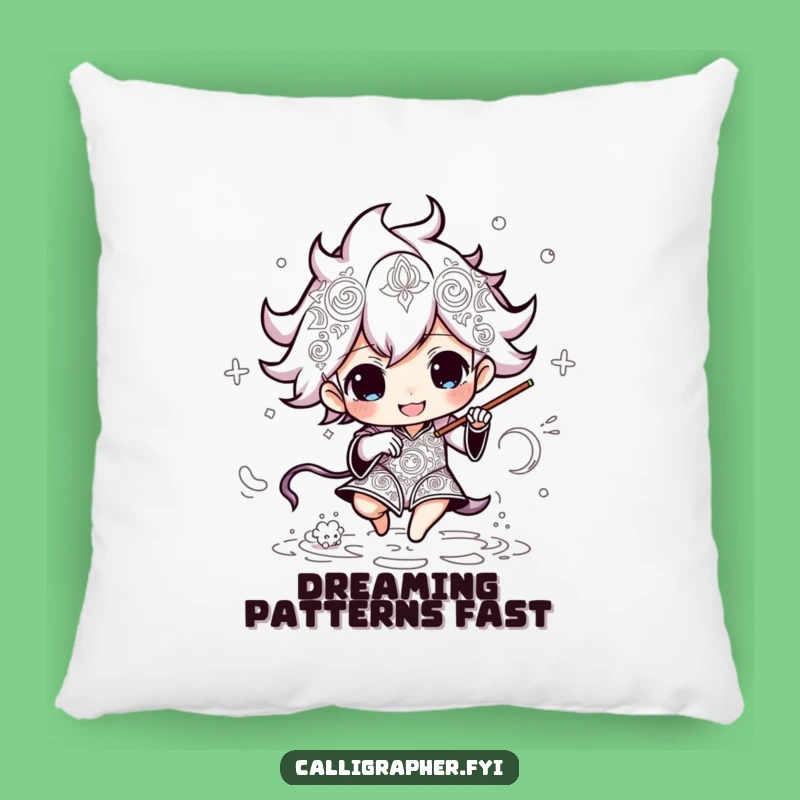 Funny Pattern Drawing Pillow: Energetic Artist Cozy Detail Funny Gift