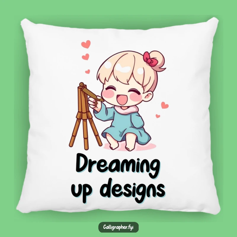 Funny Pillow: Whimsical Sketch Character Cushion, Cozy Creative Gift