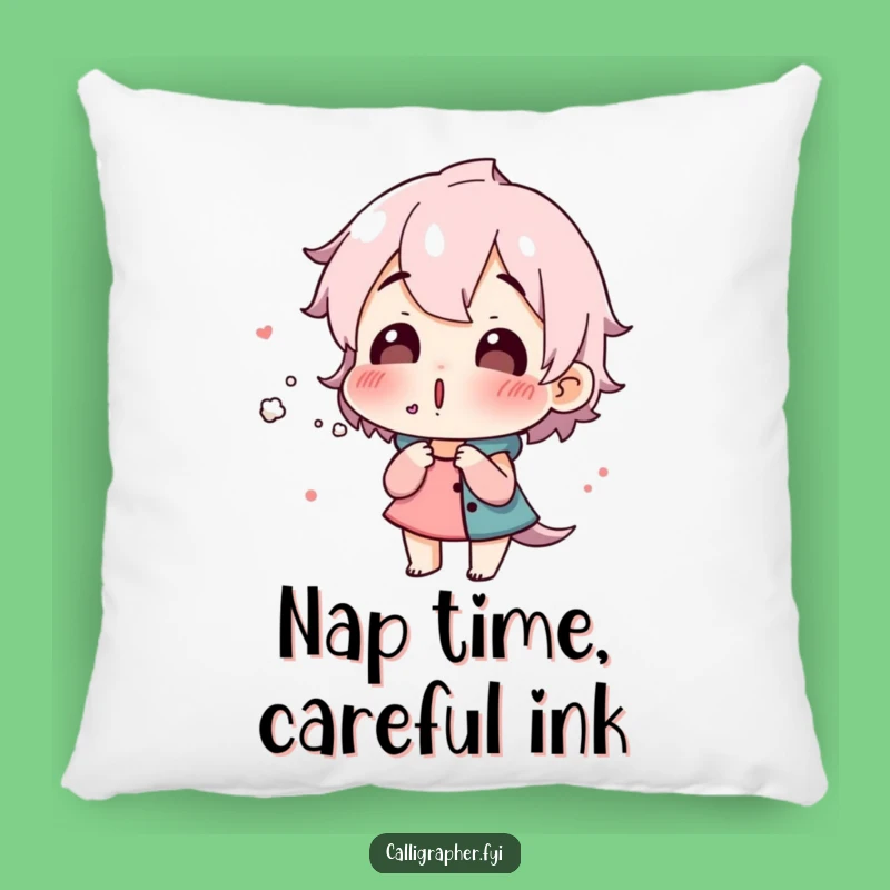 Funny Artist Pillow - Cozy Surprised Ink Blower, Charming Home Decor Gift