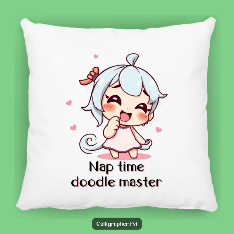 Funny Artist Finger Paint Pillow: Cozy Giggling Character's Swirls, Perfect Funny Gift