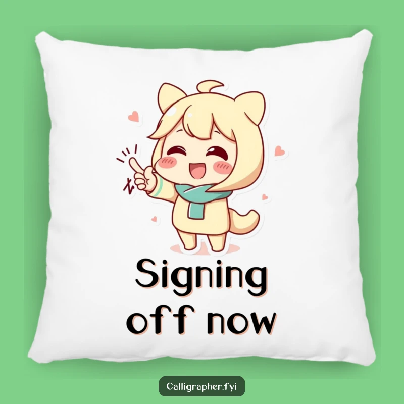 Funny Signature Flourish Pillow: Cozy Up with Dramatic Flair and Laughter!