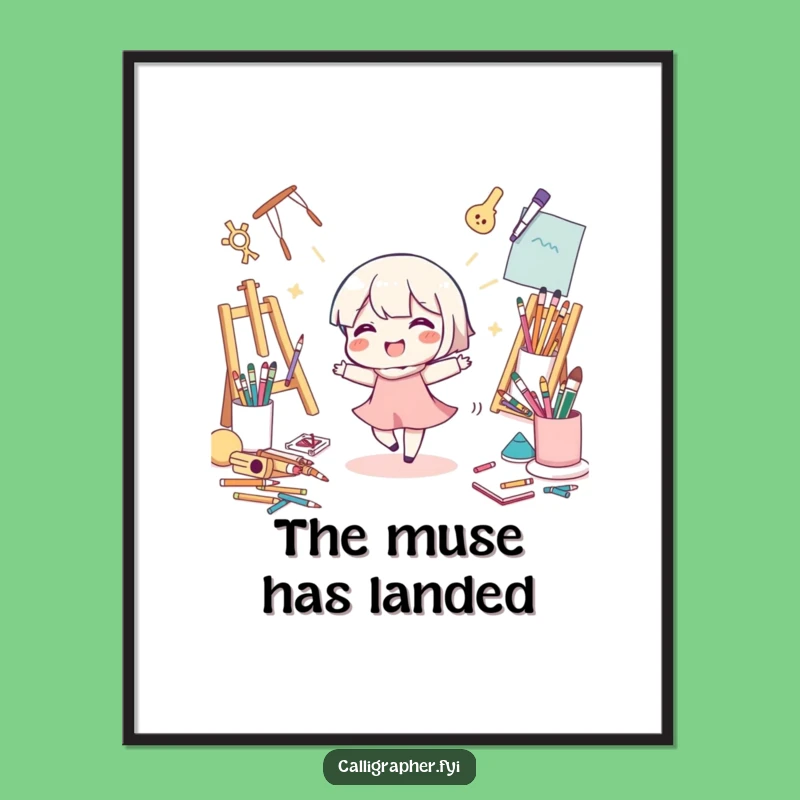 Funny Creative Energy Art Print: Dancing Character Download, Gift