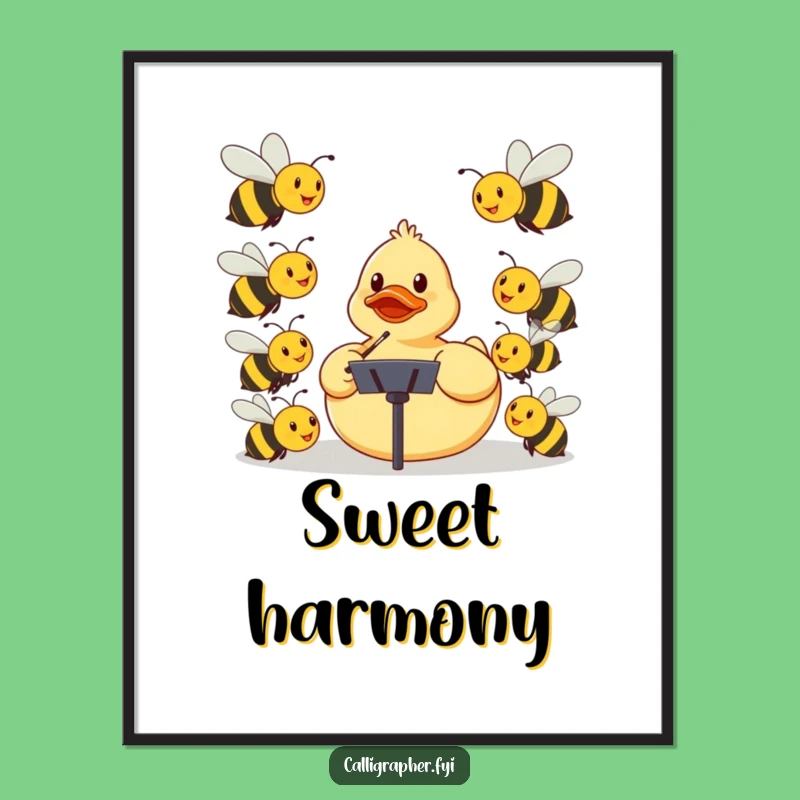 Funny Ducky Conductor Digital Art: Instant Humorous Decor for Music Lovers