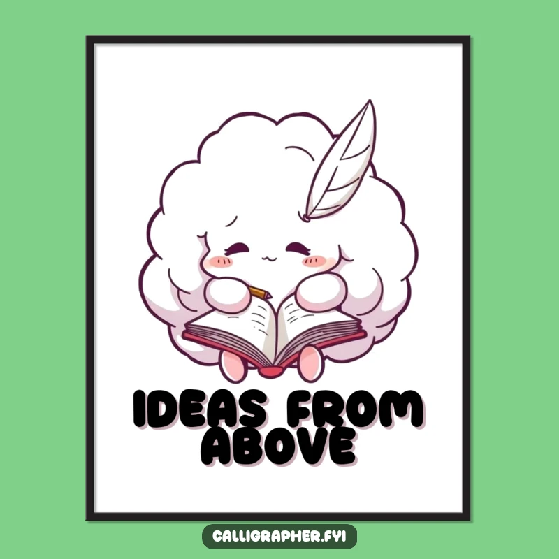 Funny Cloud Writing Digital Art: Instant Humorous Decor for Your Space