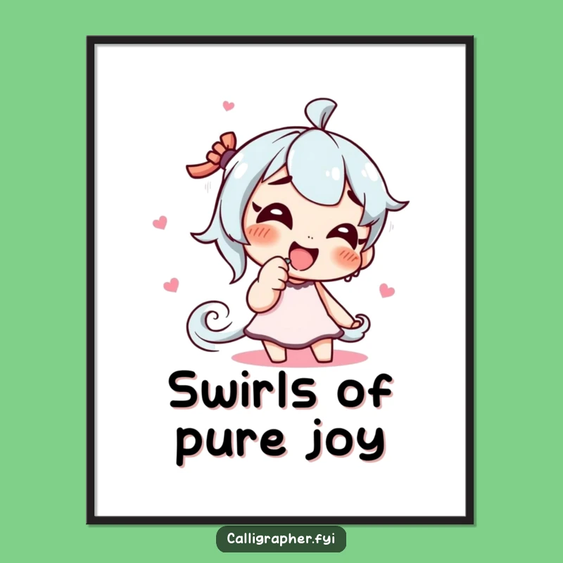 Funny Artist Finger Paint Digital Art: Giggling Character's Swirls, Instant Funny Gift