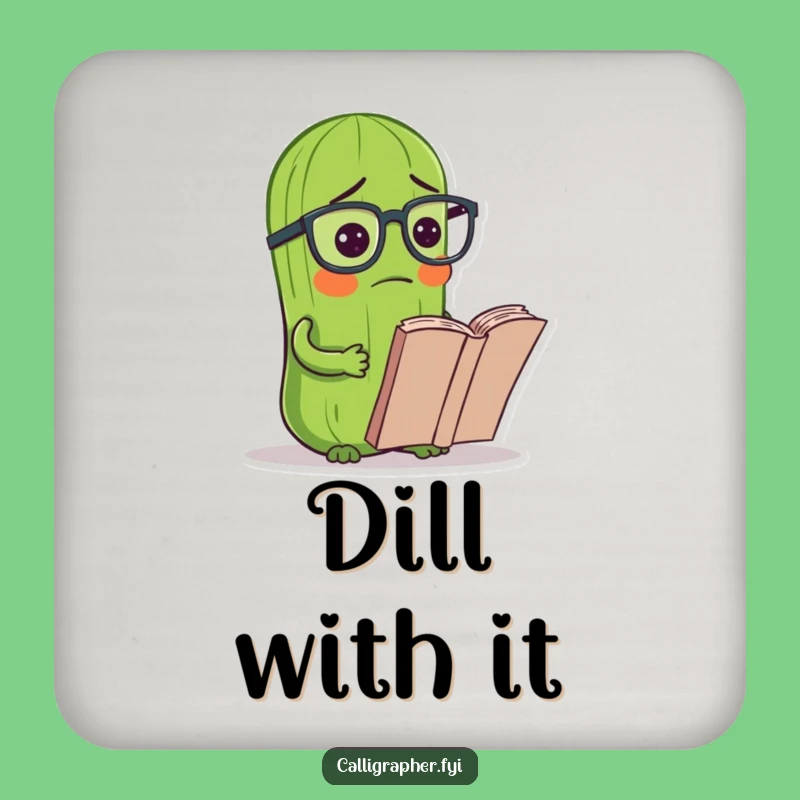 Funny Pickle Reading Coaster: Protect Your Surfaces with Humor