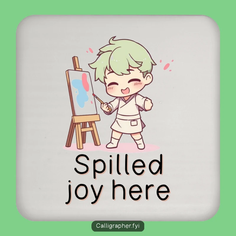 Funny Art Mishap Coaster Set: Protect Surfaces with Humor - Fun Funny Gift!