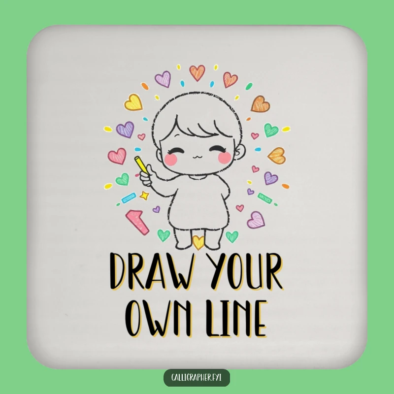 Funny Chalk Artist Coaster: Protect Surfaces with Color