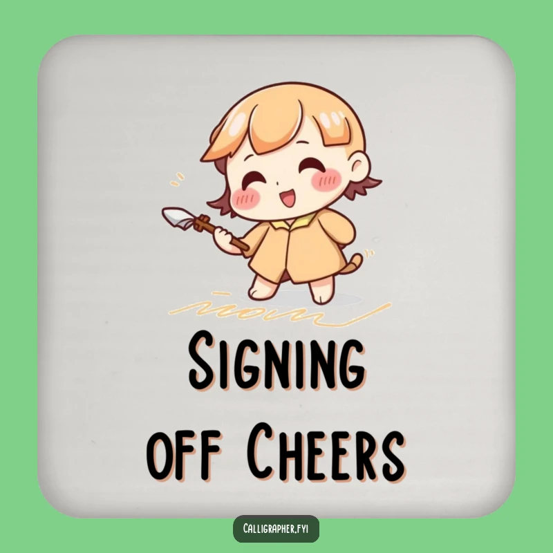 Funny Cursive Practice Coaster: Elegant Decor, Thoughtful Funny Gift