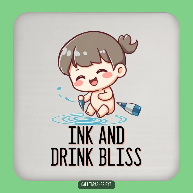 Funny Ink Swirl Coaster: Protect Surfaces with Art