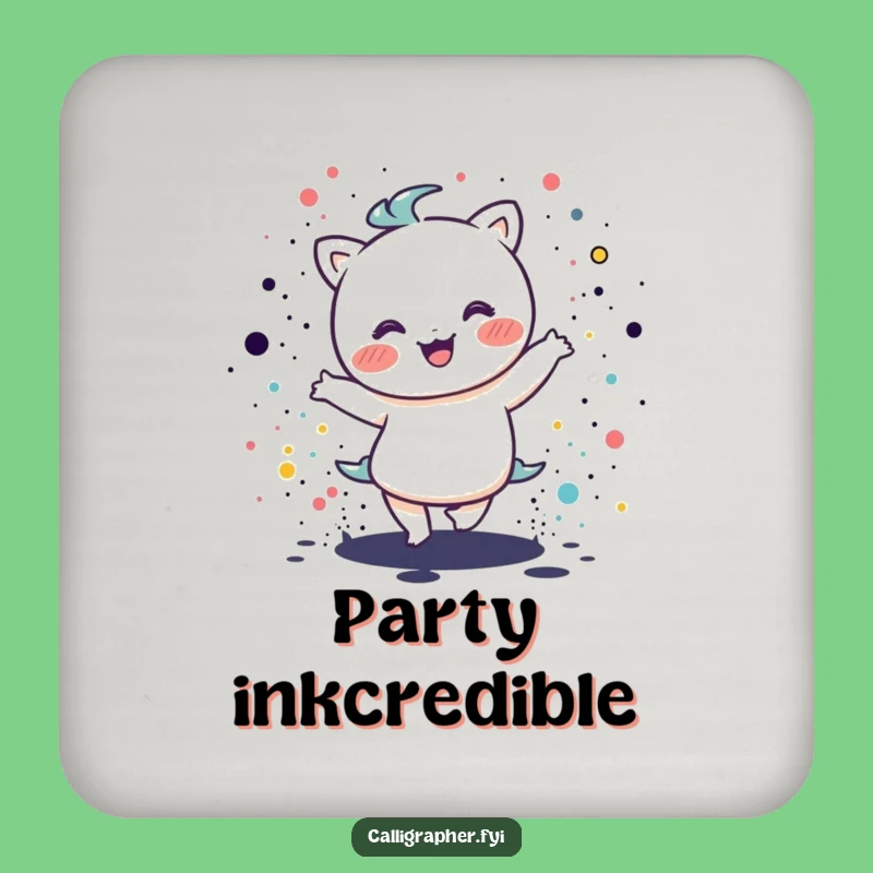 Funny Kawaii Art Coaster - Splatter Dance Protection for Surfaces