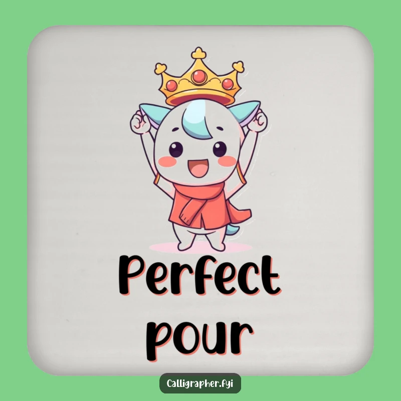 Funny Kawaii Victory Coaster: Celebratory Character Protection, Perfect Mini Gift