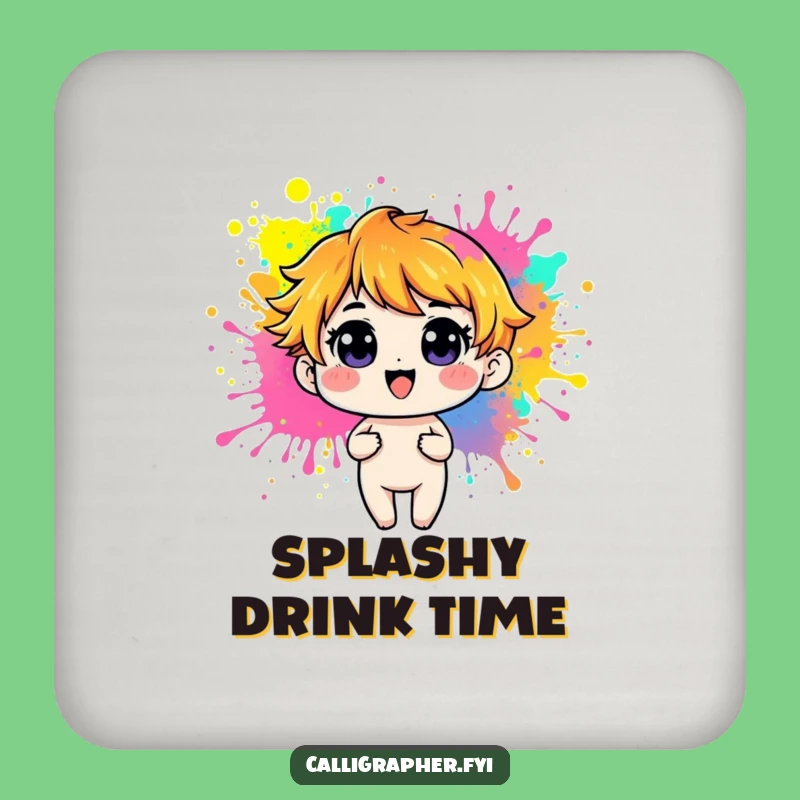 Funny Playful Character Paint Coaster - Protect Surfaces with Artistic Splendor!
