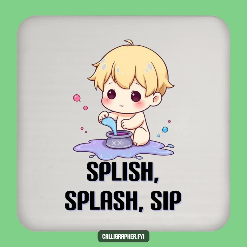 Funny Ink Splash Drink Coaster: Protect Surfaces with Playful Art!