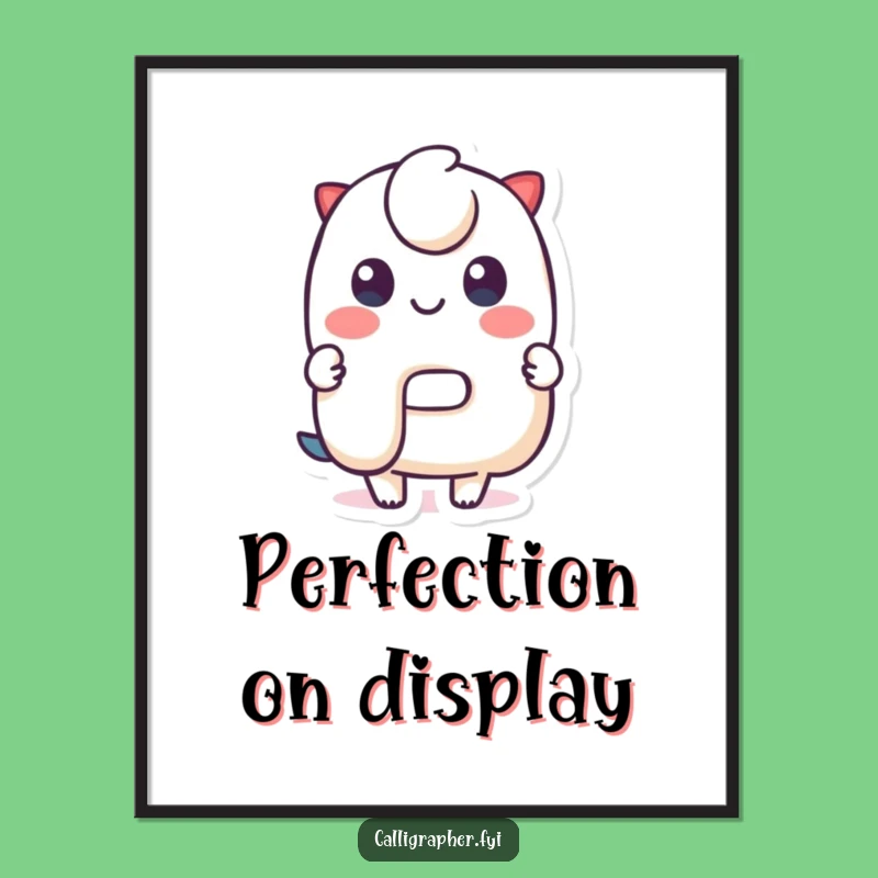 Funny Alphabet Art Print: Cute Character Poster, Perfect Wall Decor Gift