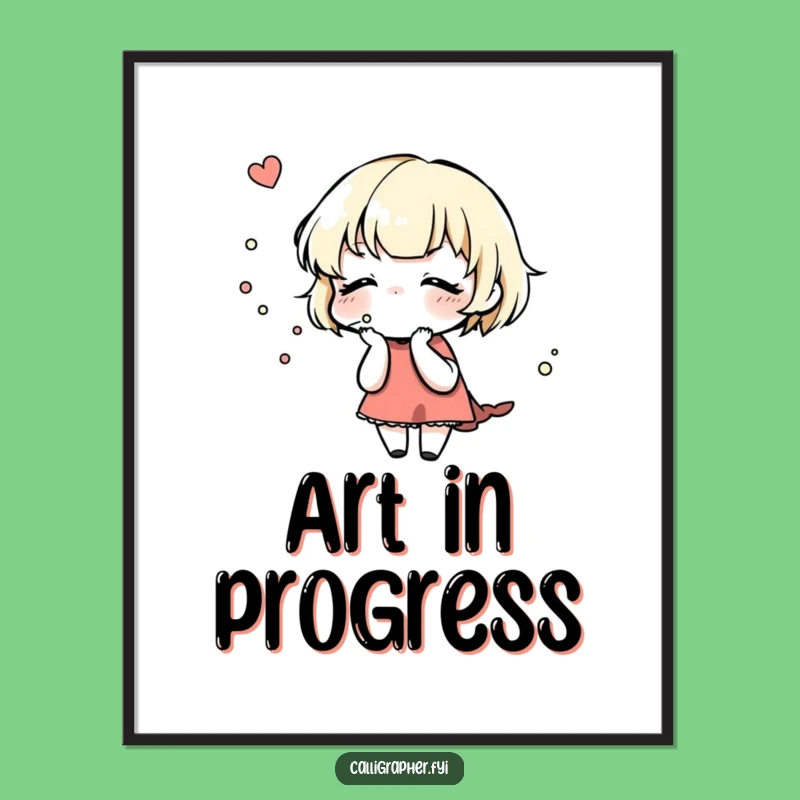 Funny Artistry Detail Poster: Ink Character Wall Decor, Gift