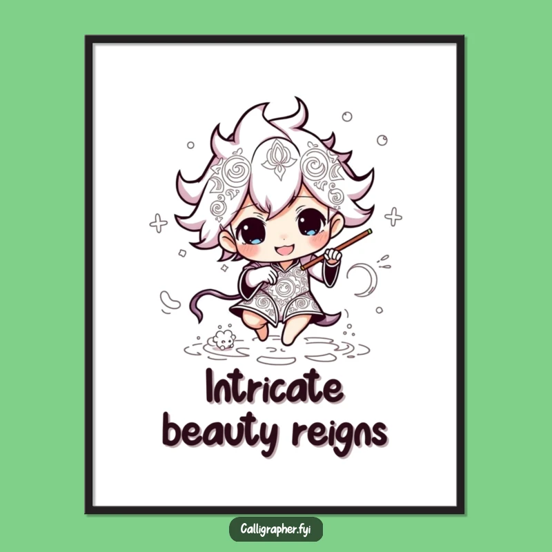 Funny Pattern Drawing Poster: Energetic Artist Intricate Art Funny Gift