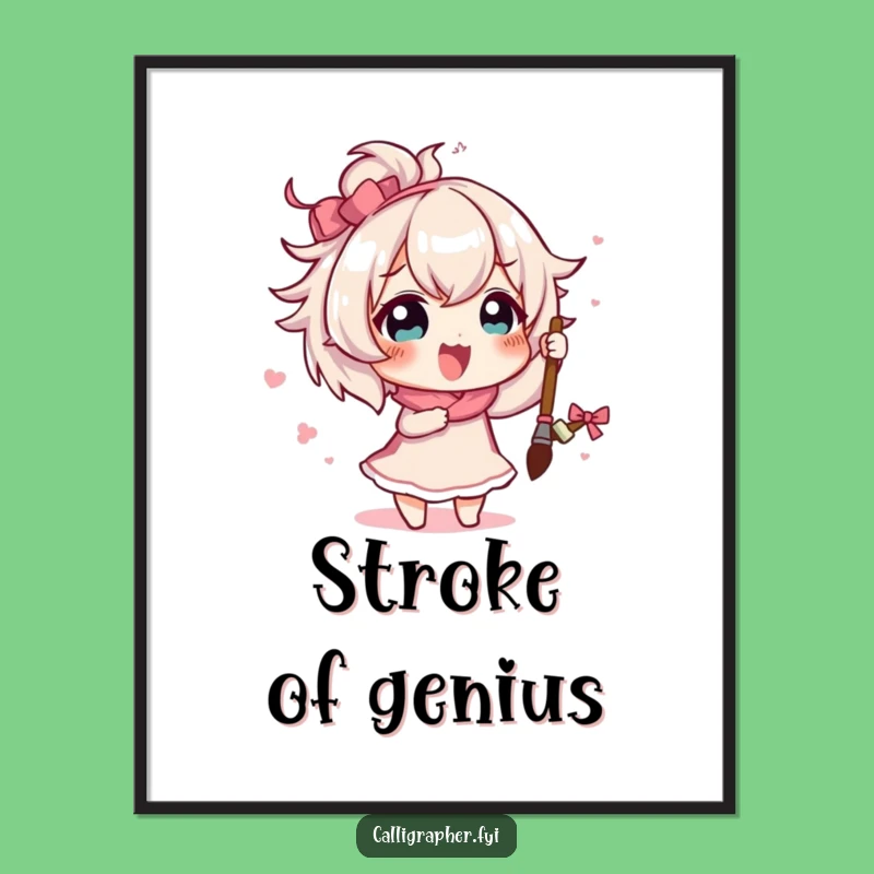 Funny Artist Rice Character Poster: Expressive Wall Art, Hilarious Design