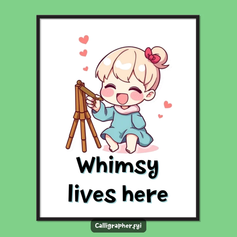 Funny Sketch Poster: Whimsical Design Character Art, Humorous Decor Gift