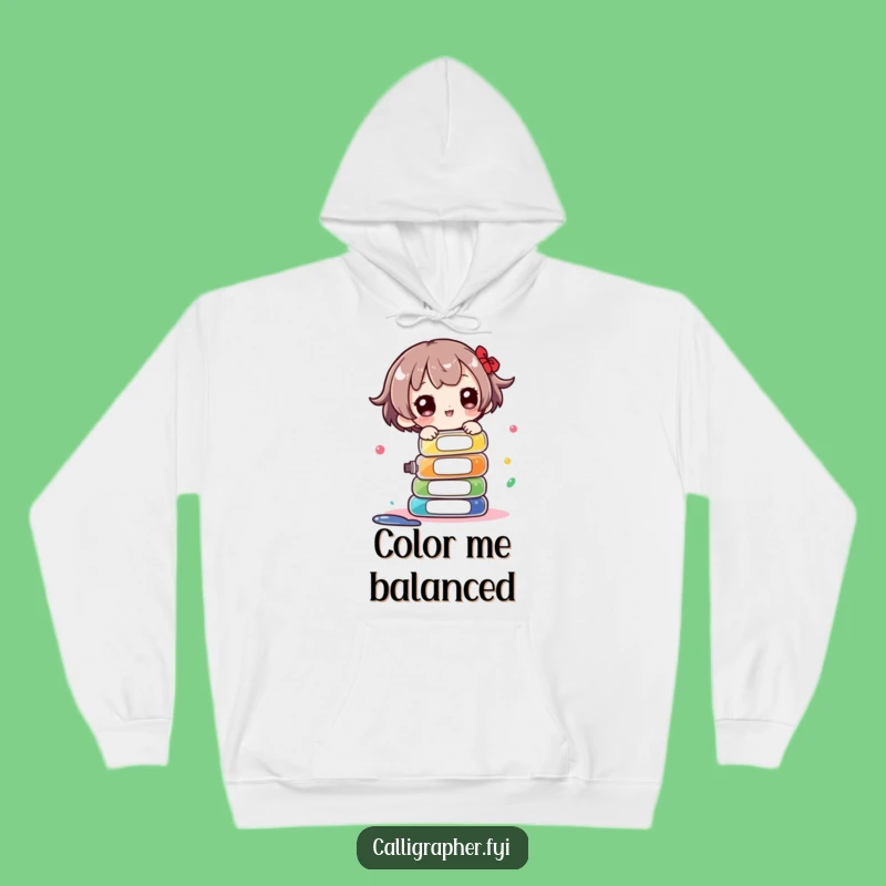 Funny Artist's Juggle Hoodie - Cute Character Ink Balance Warm Gift