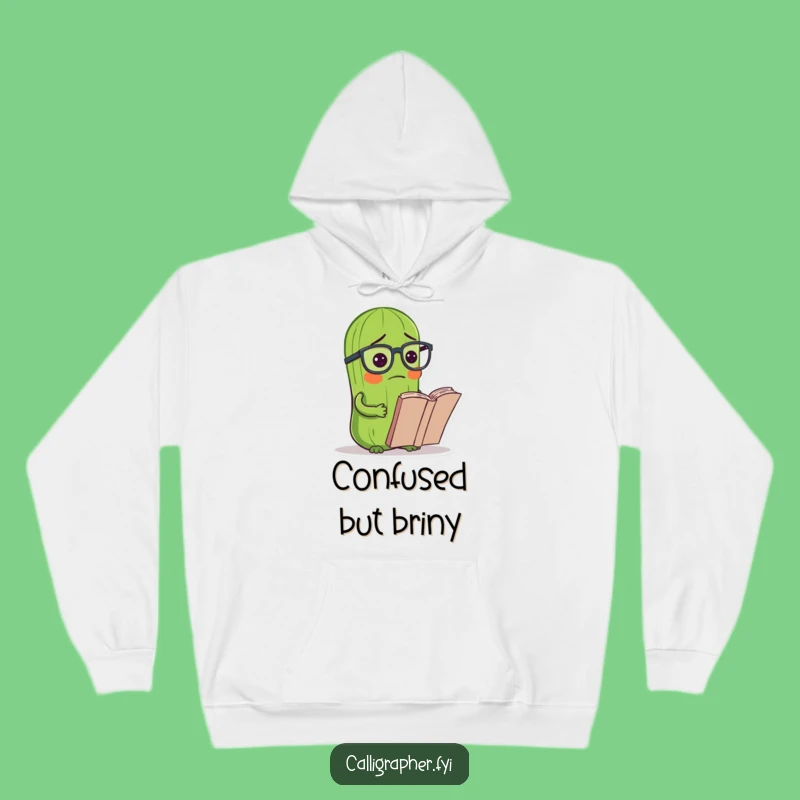 Funny Pickle Confusion Hoodie: Cozy and Comical Wear for Puzzled Minds