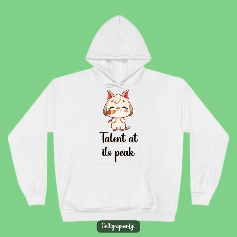 Cozy Funny Charming Character Balancing Hoodie - Stay Focused in Comfort!
