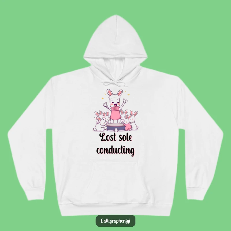 Cozy Funny Sock Dust Bunny Conductor Hoodie: Warm & Humorous Gift!