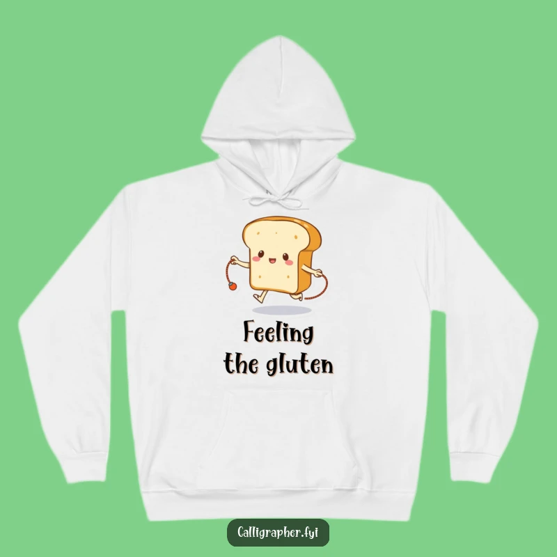 Funny Bread Workout Hoodie: Cozy and Comical Fitness Apparel