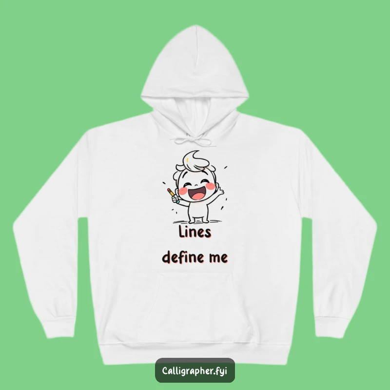 Cozy Funny Sketching Hoodie: Smiling Artist Bold Strokes Funny Gift