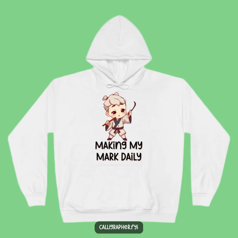 Funny Artist Calligraphy Hoodie: Cozy Dramatic Character Pen Stroke, Perfect Funny Gift