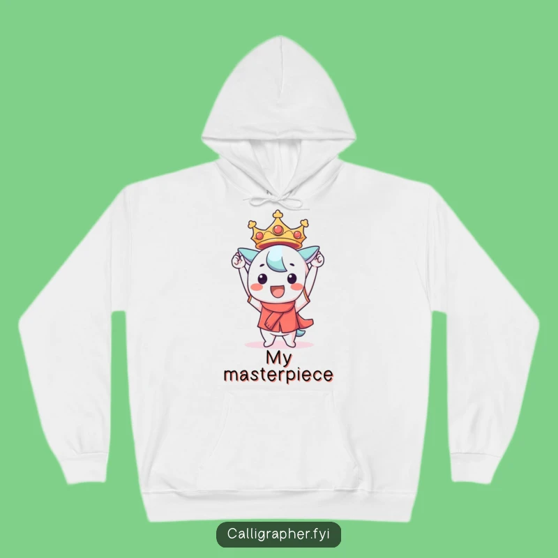 Funny Kawaii Victory Hoodie: Celebratory Character Comfort, Perfect Gift