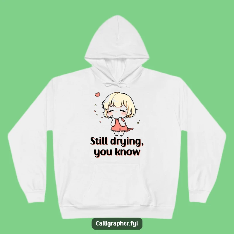 Cozy Creator's Comfort Hoodie: Funny Ink Art Character, Warm Gift