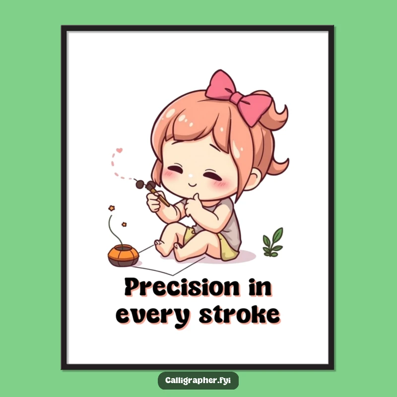 Free Printable Wall Art: Focused Artist Character Funny Downloadable Art for Home